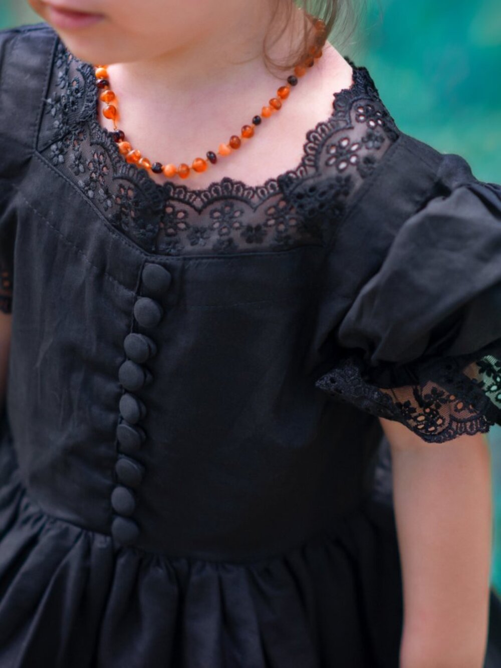 Short black dress, witch dress, black costume costume dress for girls - Picture 7 of 7